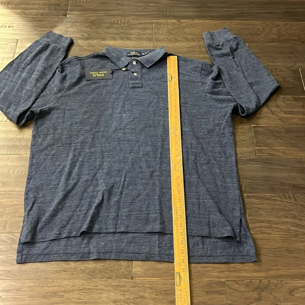 Polo Ralph Lauren Custom Fit Long Sleeve Shirt Blue new Mens Size XXL